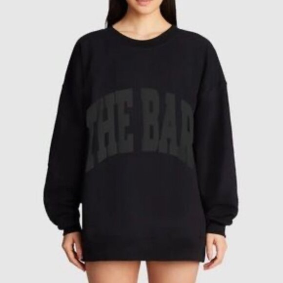 The Bar Varsity Sweatshirt Black Women’s Large - Picture 1 of 4